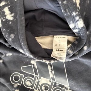 Adidas Blue and White Hoodie & Sweats